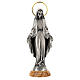 Our Lady of the Miraculous Medal, zamak statue on olivewood base, 18 cm s1