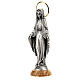Imagem Nossa Senhora das Graças Zamak auréola dourada base madeira de oliveira 18 cm s2