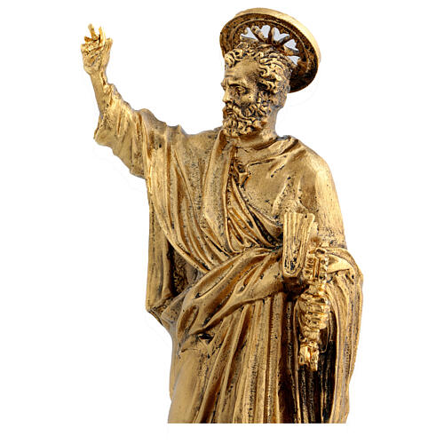 Statue Saint Pierre bronze doré 30 cm 4