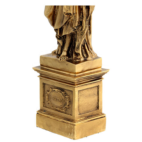 Statue Saint Pierre bronze doré 30 cm 5