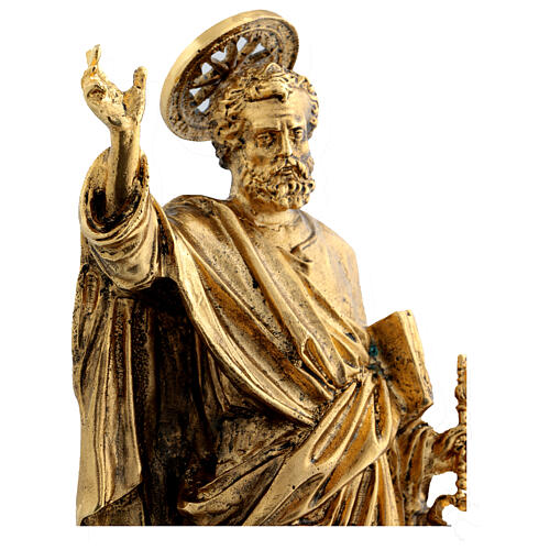 Saint Peter gilded bronze statue 30 cm 6