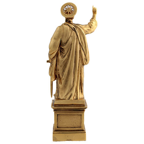 Statue Saint Paul bronze doré 30 cm 10