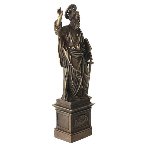 Statue Saint Paul bronze 30 cm 5