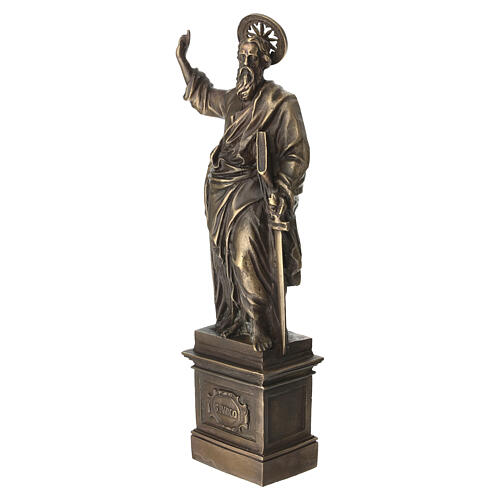 Święty Paweł figura brąz pozłacany, 30 cm 4