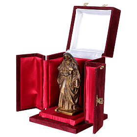 Estátua de São Paulo em bronze 16 cm em caixa de veludo