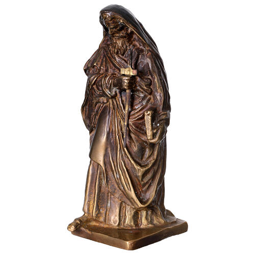 Bronze statue of St. Paul 16 cm in velvet box 4