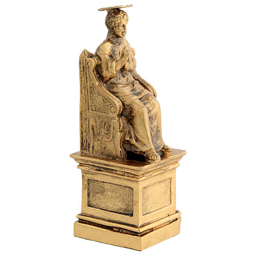 Heiliger Petrus – Statue aus goldfarbener Bronze, 14 cm 2