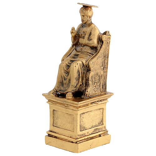 Heiliger Petrus – Statue aus goldfarbener Bronze, 14 cm 3