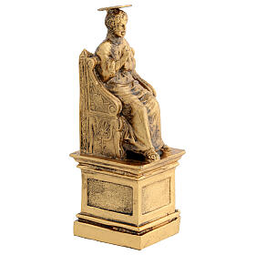 Estátua de São Pedro em bronze dourado, 14 cm