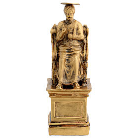 St Peter gilded bronze statue 14 cm