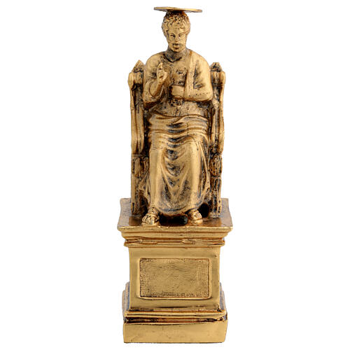 St Peter gilded bronze statue 14 cm 1