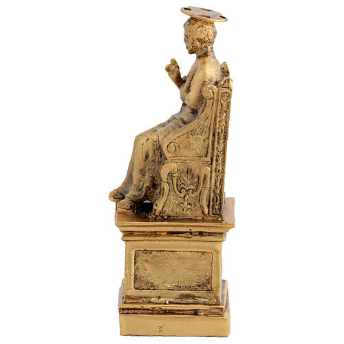 St Peter gilded bronze statue 14 cm 4