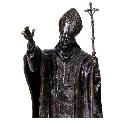 Statua bronzo Papa Giovanni Paolo II 25 cm 2