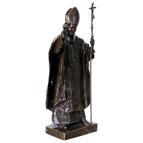 Estátua em bronze Papa João Paulo II 25 cm 4