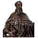 Statue bronze laqué Saint Benoît 30 cm s2