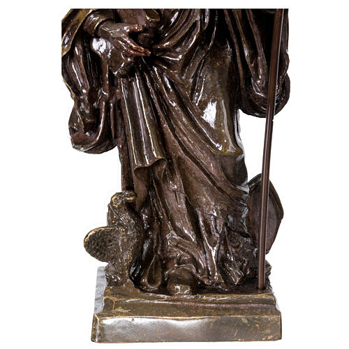 Estátua em bronze envernizado de São Bento, 30 cm 6