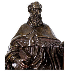 Saint Benedict statue in lacquered bronze 30 cm