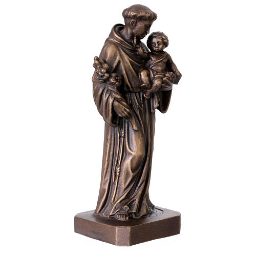 Statue Saint Antoine en bronze 20 cm 4