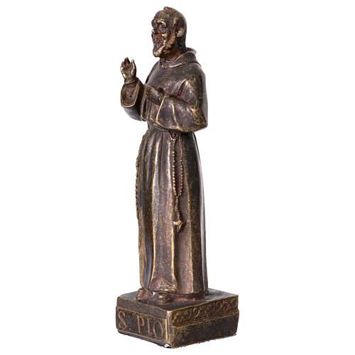 Estatua Padre Pío bronce 14 cm 2