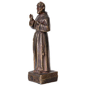 Estátua Padre Pio bronze 14 cm
