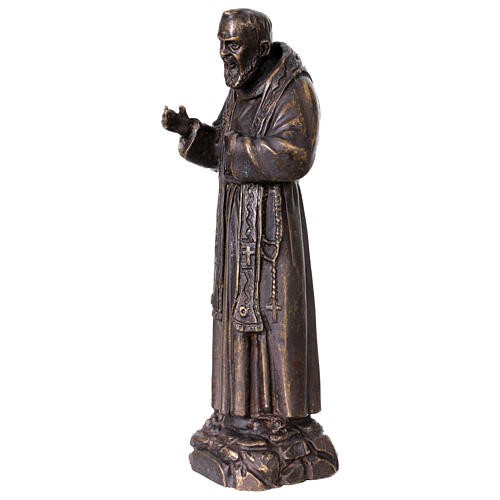 Pater Pio – Statue aus Bronze, 30 cm 3