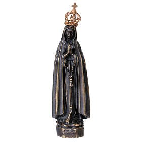 Estatua Virgen de Fátima bronce 19 cm