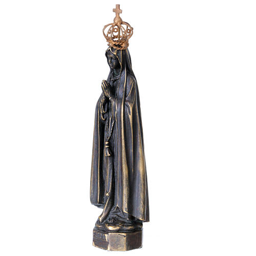 Estatua Virgen de Fátima bronce 19 cm 2