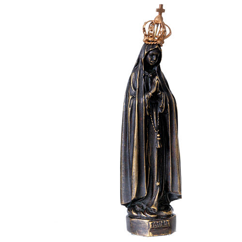 Estatua Virgen de Fátima bronce 19 cm 3