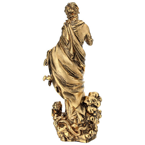 Golden bronze statue of Immaculate Mary, 12 in 7