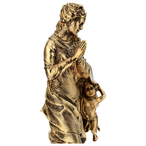 Statue bronze doré Vierge Immaculée 30 cm 4