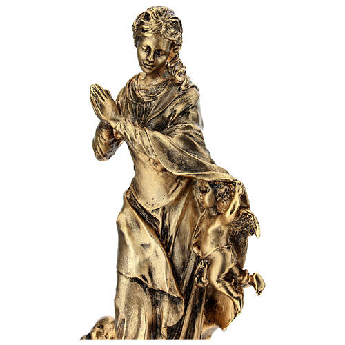Statua bronzo dorato Maria Immacolata 30 cm 2