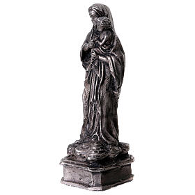 Virgin with Child statue in zinc alloy, 5 in
