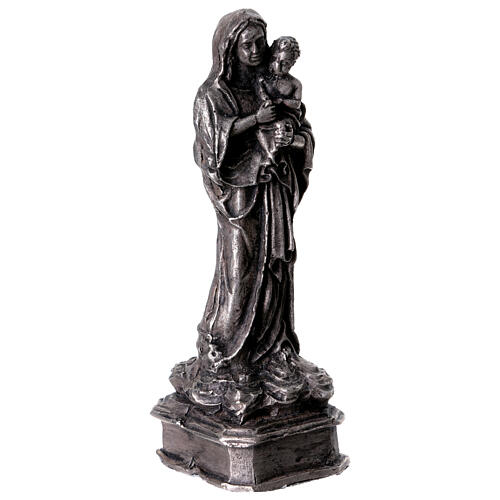 Virgin with Child statue in zinc alloy, 5 in 3