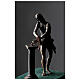 Estátua Cristo na coluna bronze base mármore 23 cm s4