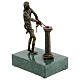 Estátua Cristo na coluna bronze base mármore 23 cm s5