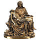 Statue Pietà en laiton doré 17 cm s1