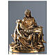 Statue Pietà en laiton doré 17 cm s3