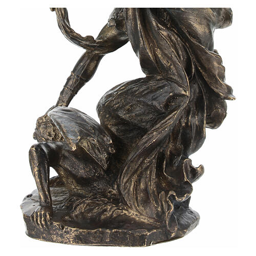 Statue Saint Michel bronze 24 cm 7