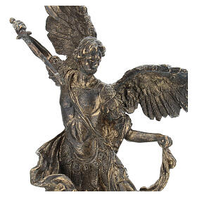 Estátua de São Miguel Arcanjo em bronze, 24 cm