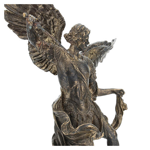 Estátua de São Miguel Arcanjo em bronze, 24 cm 4