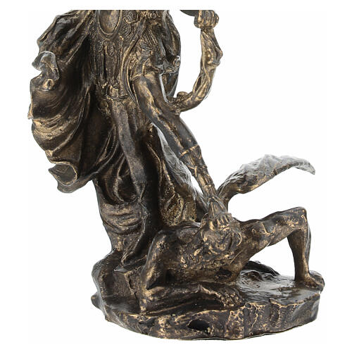 Estátua de São Miguel Arcanjo em bronze, 24 cm 6