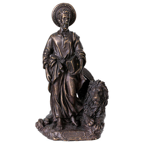 Statue Saint Marc bronze 20 cm 1