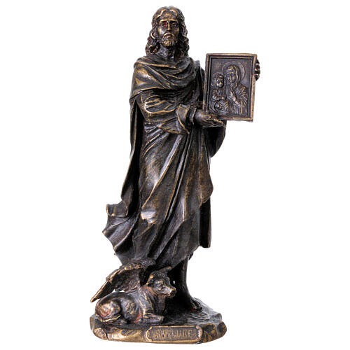 Statue Saint Luc en bronze 20 cm 1