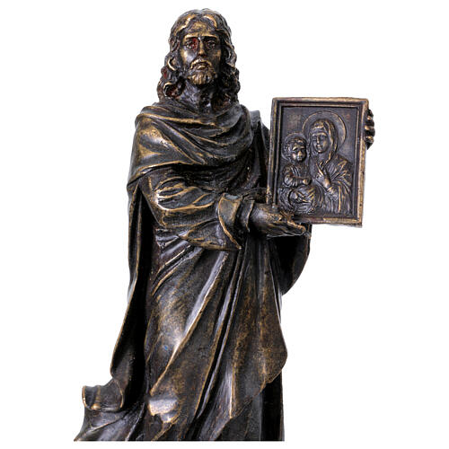 Statue Saint Luc en bronze 20 cm 2