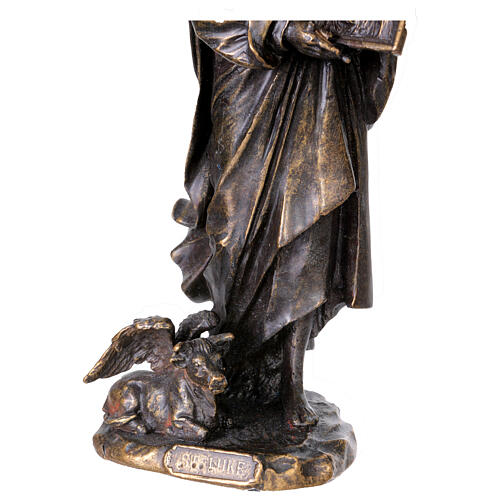 Statue Saint Luc en bronze 20 cm 4