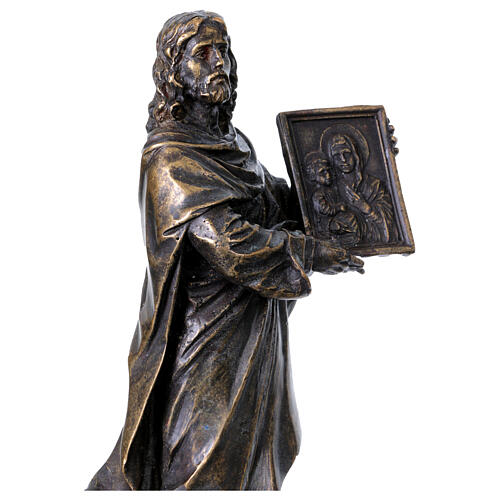 Statue Saint Luc en bronze 20 cm 6