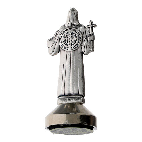 St. Benedict silver-plated magnet figurine, 2 in 3