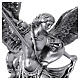 Saint Michel Archange statue argent 20 cm résine s2