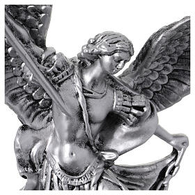 Saint Michael the Archangel silver statue 20 cm resin