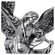 Saint Michel Archange statue résine 25 cm argent s2